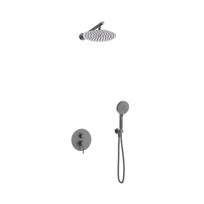 Corsan ANGO Chrom-Duschset mit 25 cm Regendusche, verdecktem Wasserhahn und Dusche