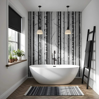 Corsan OLVENA freestanding bathtub 148,5 x 74,5 cm click-clack plug Black