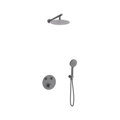 Corsan ANGO Chrom-Duschset mit 25 cm Regendusche, verdecktem Wasserhahn und Dusche