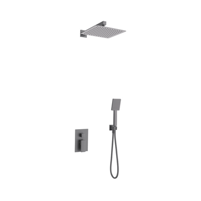 Corsan ANGO Chrom-Duschset mit 25 cm Regendusche, verdecktem Wasserhahn und Dusche