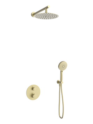 Corsan ANGO Chrom-Duschset mit 25 cm Regendusche, verdecktem Wasserhahn und Dusche