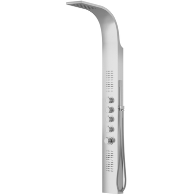 Corsan SAMSARA Duschpaneel Thermostat Gebürsteter Stahl