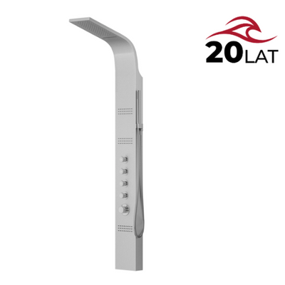 Corsan CASCADE shower panel Thermostat Silver