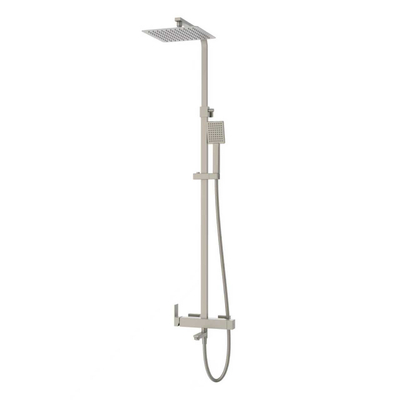 Duschsäule ANGO CMN02MBSLW Regenduschkopf 25cm Schwenkbare Auslaufgarnitur Edelstahl gebürstet