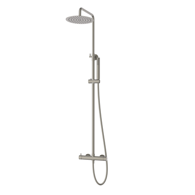 Shower column LUGO CMN01MBSL Rain shower head 25cm Brushed stainless steel