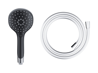 Corsan CMP002BL black hand shower with CMW250 PVC shower hose