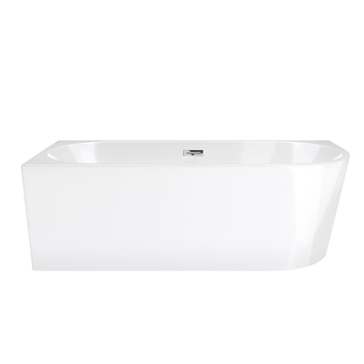 Corsan INTERO freistehende Eckbadewanne SLIM 150 x 75 Linksmontage Klick-Klack-Stöpsel Chrom