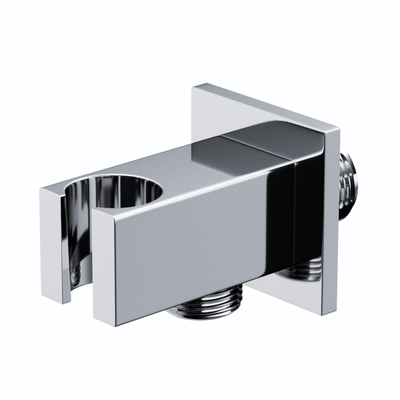 Corsan CMU041CH wall-mounted handheld shower holder with integrated hose connection Chrome