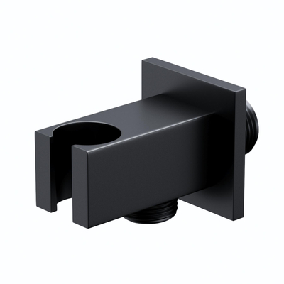 Corsan CMU041BL wall-mounted handheld shower holder with integrated hose connection Black