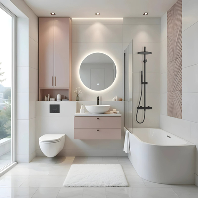 Corsan INTERO freestanding corner bathtub 150 x 74 with a wide edge Left-hand installation click-clack plug Graphite / GunMetal