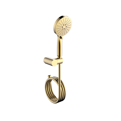 Hand shower LORA CMZ085GL with holder and PVC hose, gold